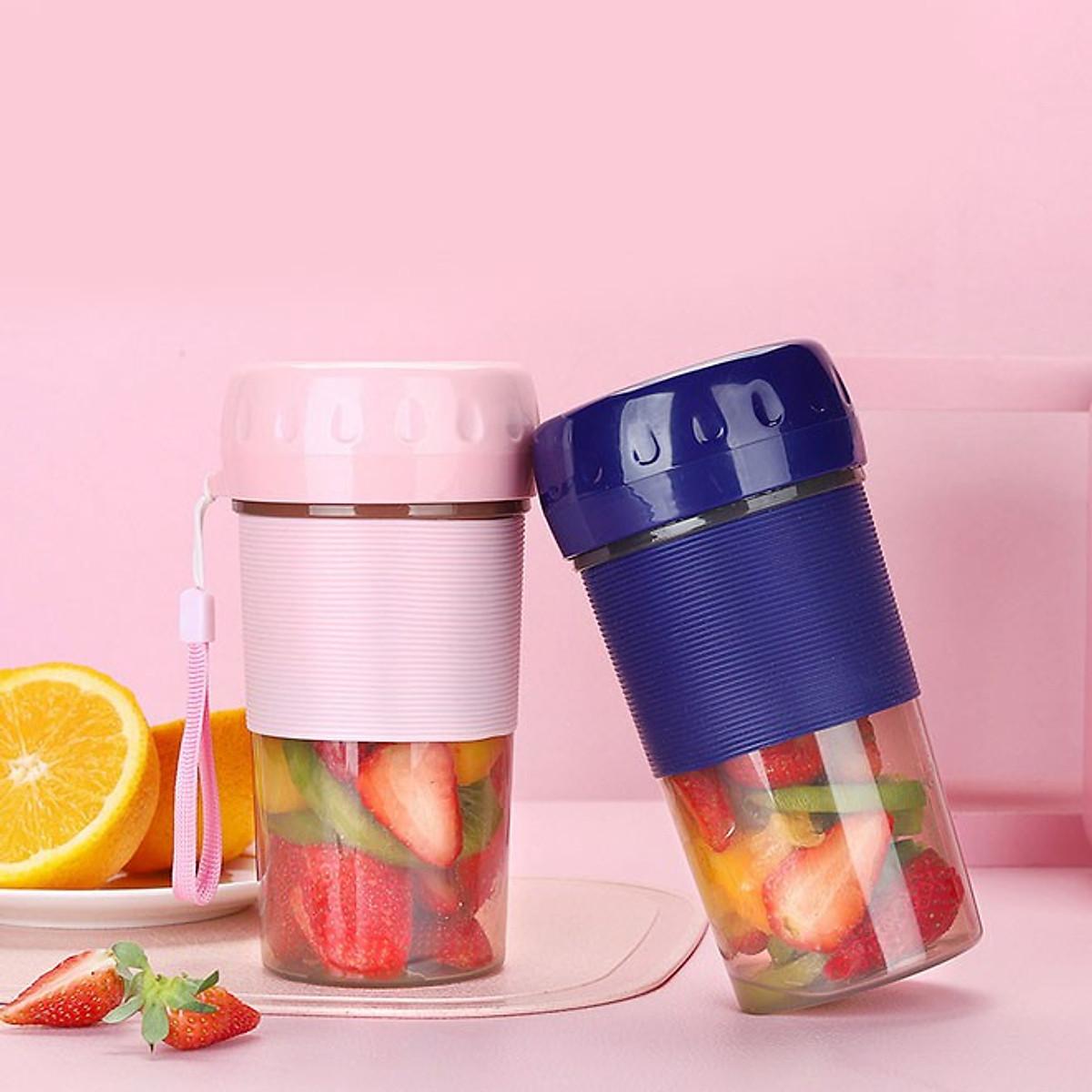 Máy Xay Sinh Tố Cầm Tay Mini Đa Năng 330ML Có Quai Xách  - Hàng Chính Hãng