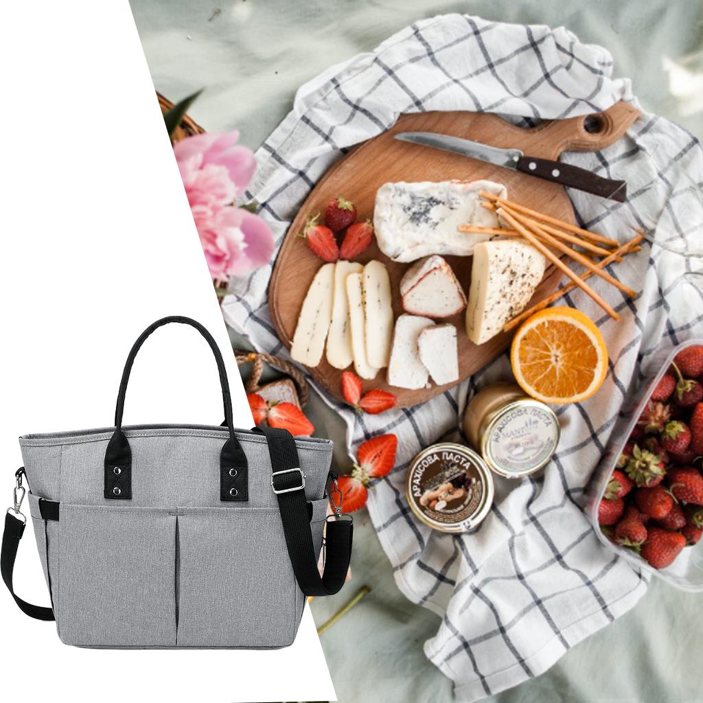 Colaxi Insulated Lunch Box Tote School Picnic Travel