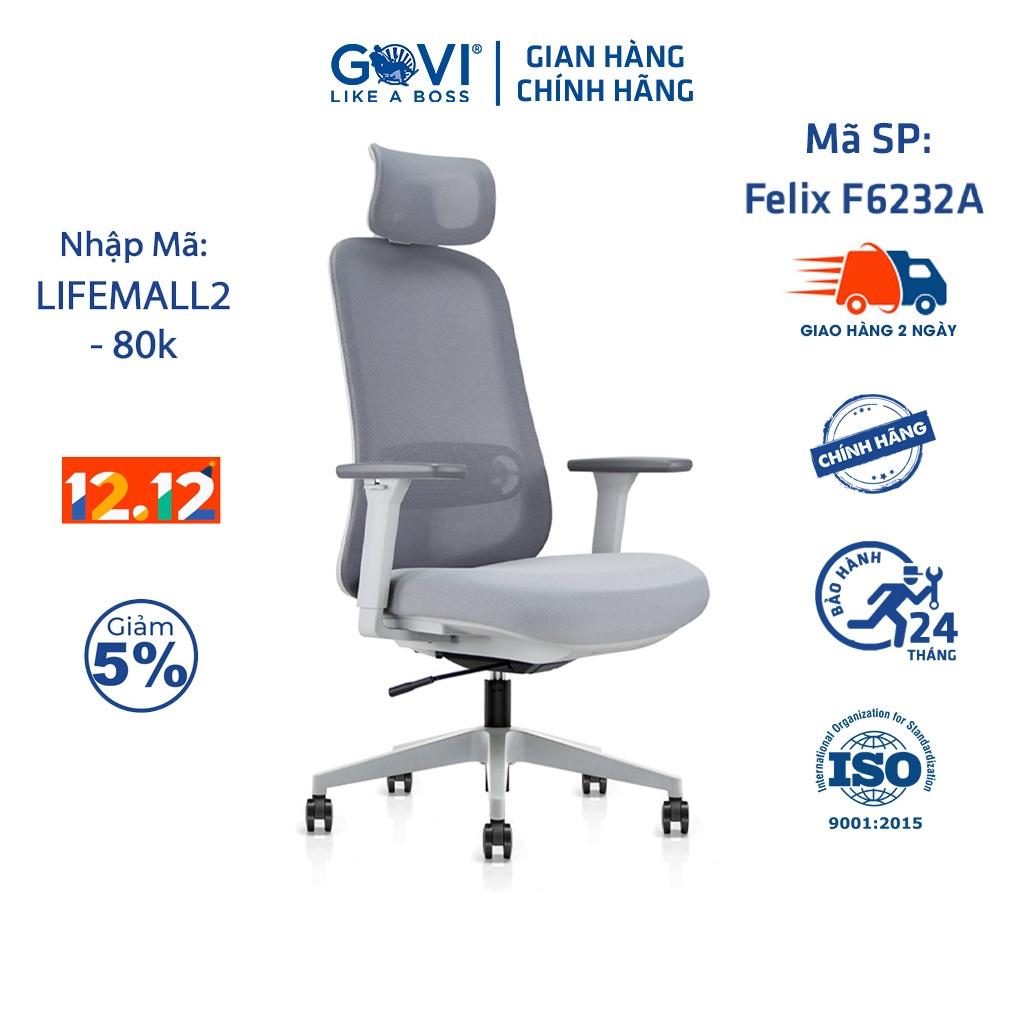 Ghế công thái học GOVI Ergonomic Felix F6232A-HS Thiết kế bảo vệ sức khỏe