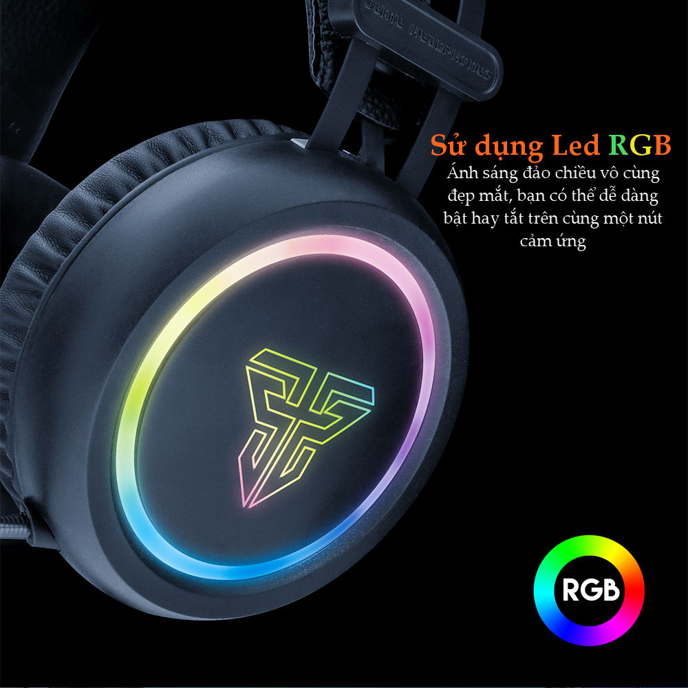 Tai nghe Gaming có dây âm thanh vòm  7.1 sound ( CAPTAIN 7.1 )  LED RGB Fantech HG15 - Hàng chính hãng