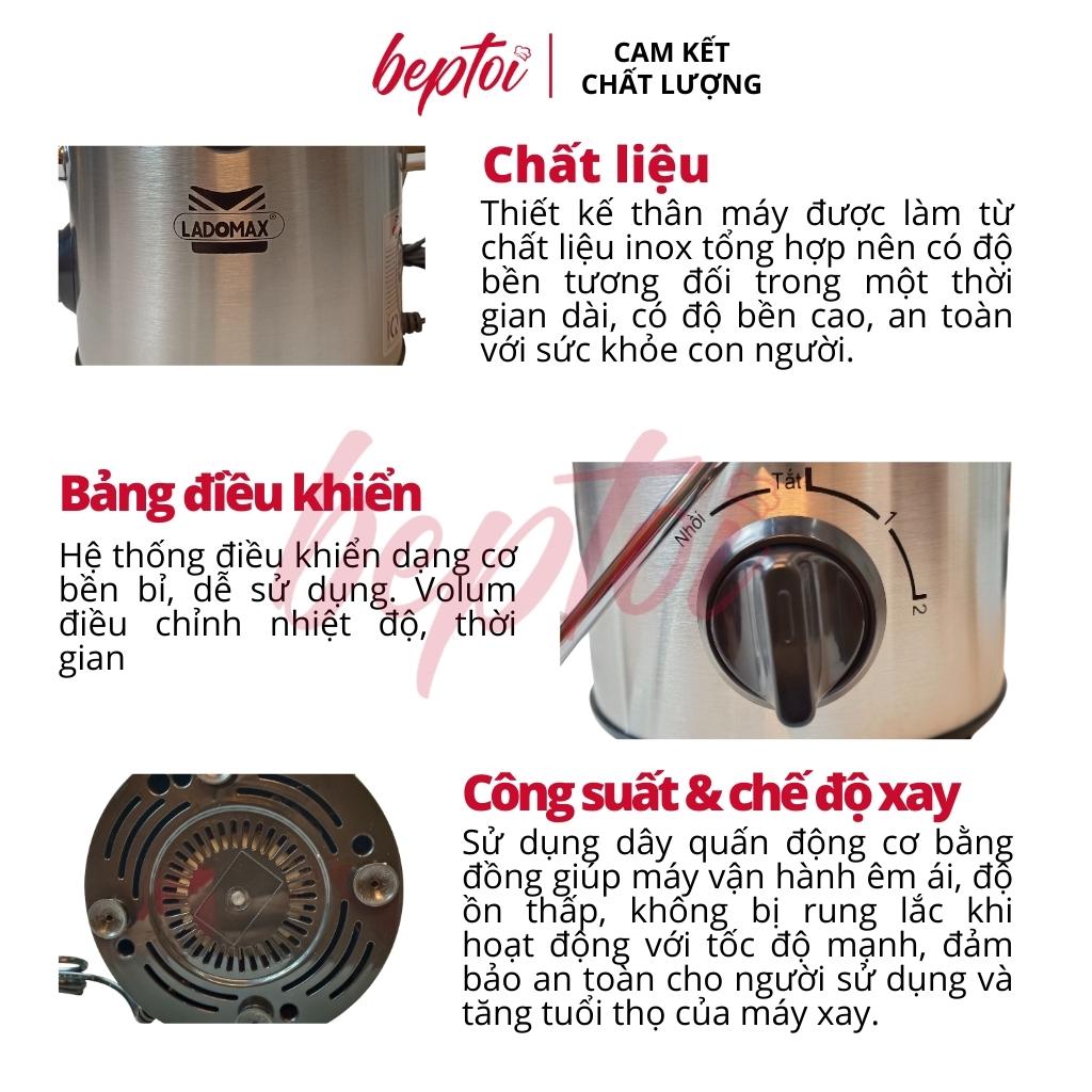 Máy ép trái cây Ladomax, máy ép nhanh hoa quả công suất 600W HA-966 - Hàng chính hãng