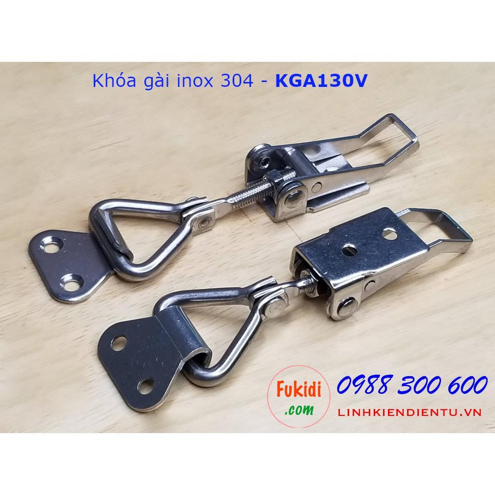 Khóa gài SU304 tay kéo gập và thay đổi chiều dài - KGA130V