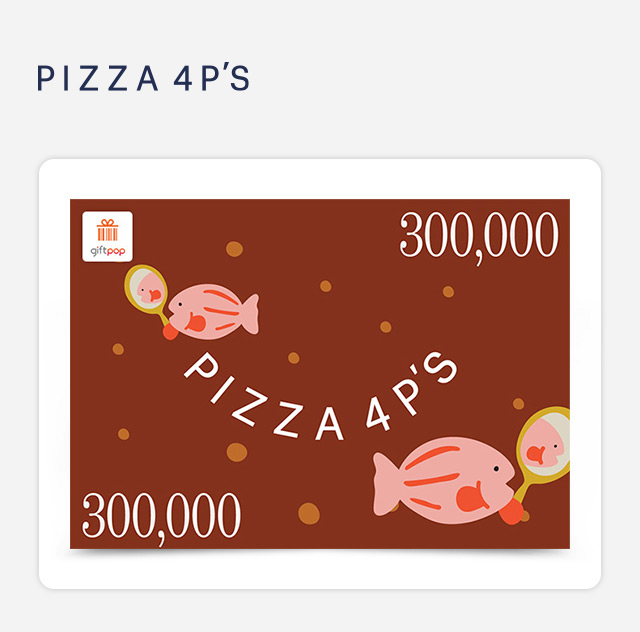 Giftpop - Phiếu Quà Tặng Pizza 4P's 300K