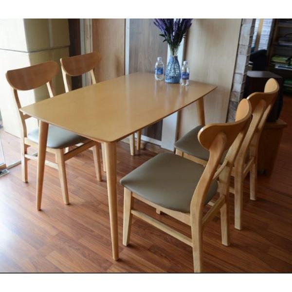 Bàn ăn mango 4 ghế gỗ xoan