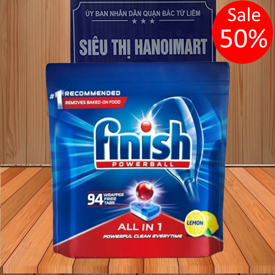 Viên rửa bát Finish Classic hương chanh 90 viên  – 90 viên