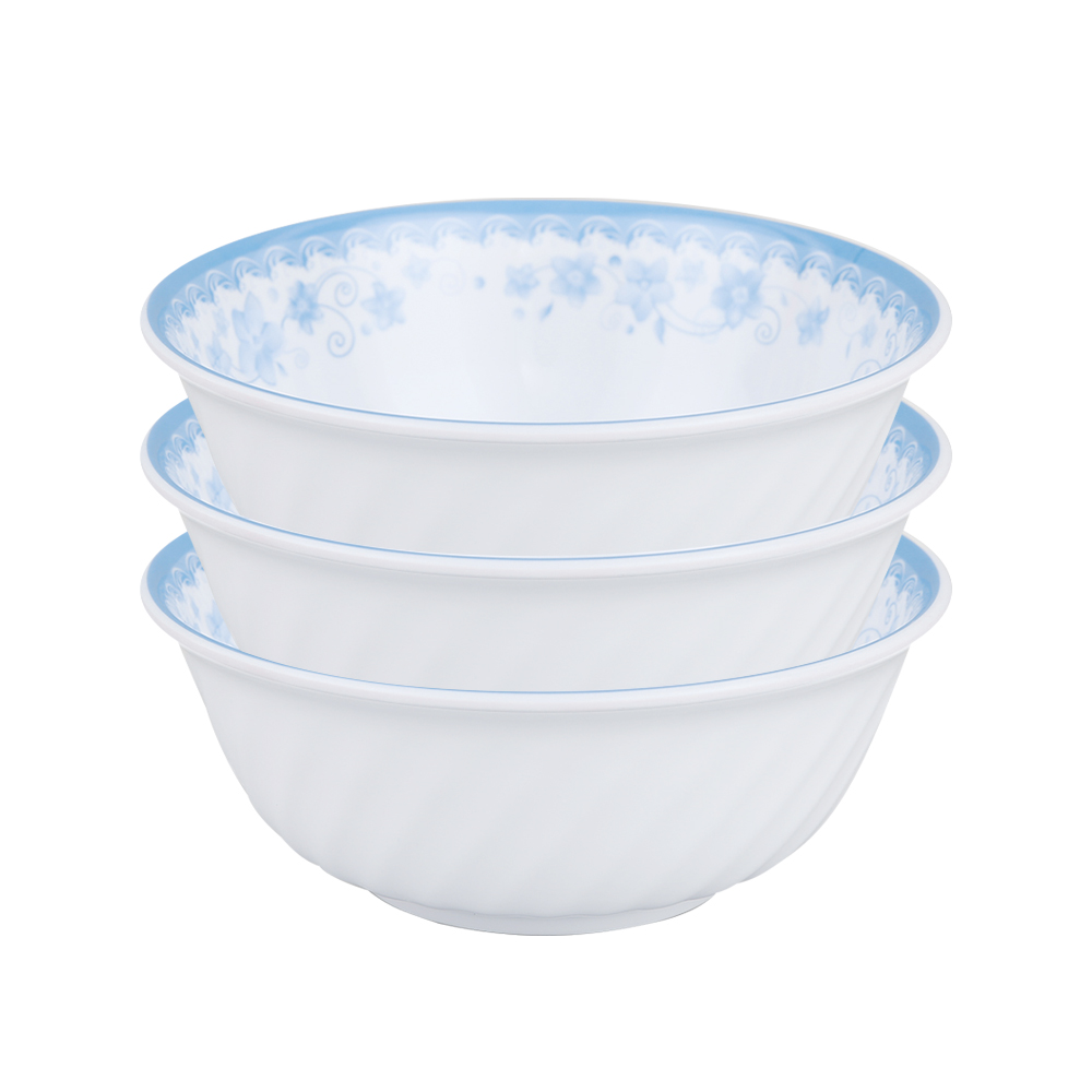 Bộ 3 Tô (Bát) ốc 9 xoắn An Toàn Sức Khỏe Nhựa Xanh Melamine A809 - Cúc Hương