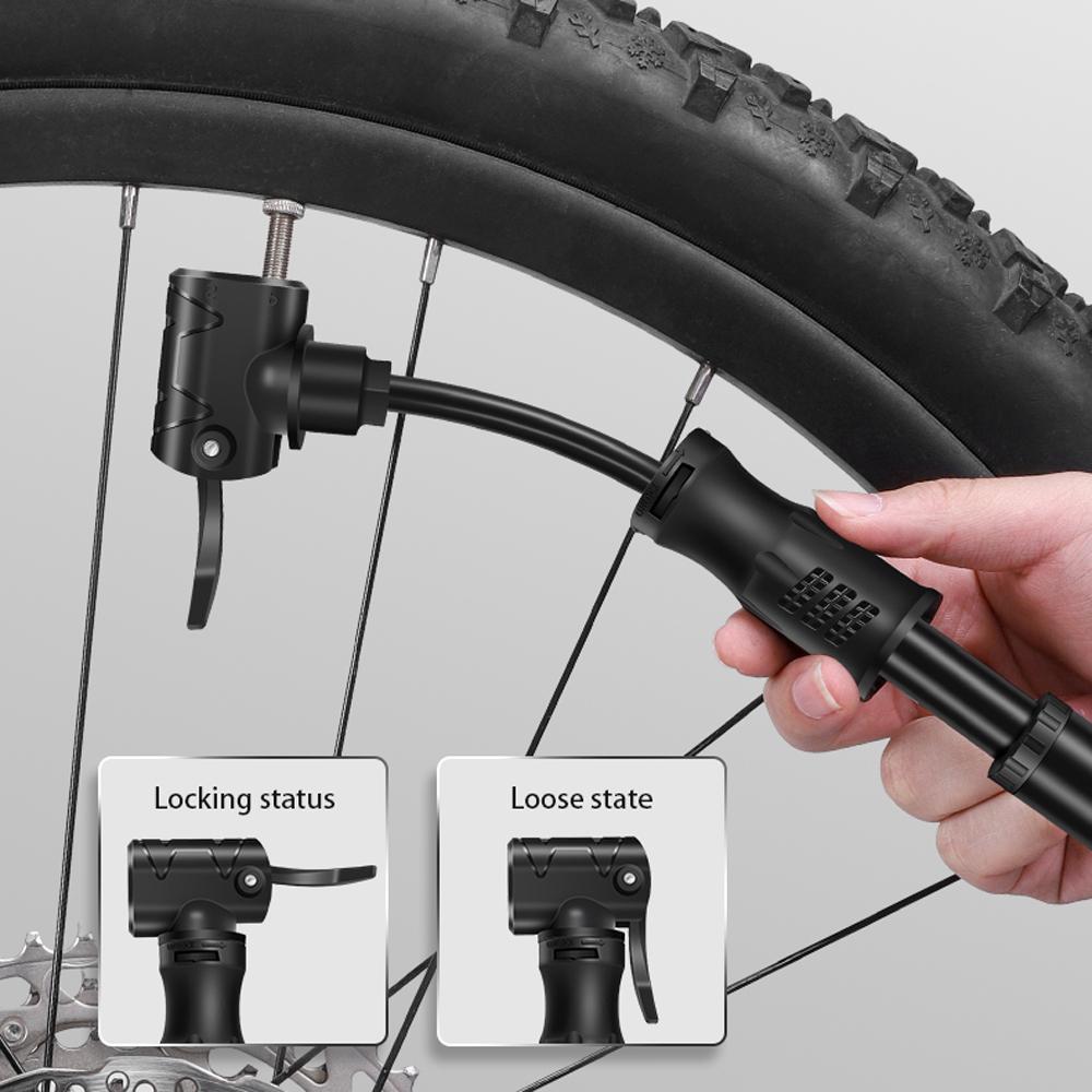 WEST BIKING Mini 100PSI Foot Bicycle Tire Pump Portable Mountain Bike Inflator Basketball Inflator Hand Pump Cycling Accessory