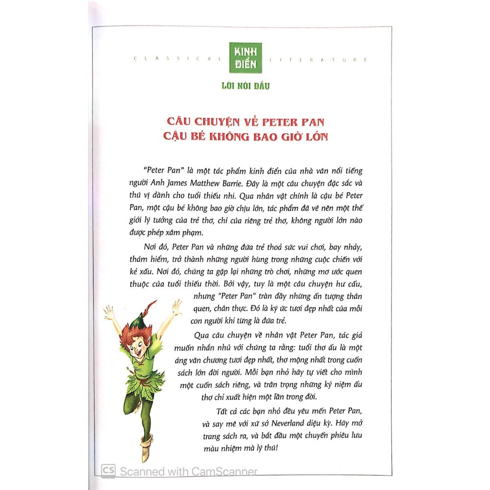 Văn Học Kinh Điển Thế Giới - Peter Pan (Tái Bản)