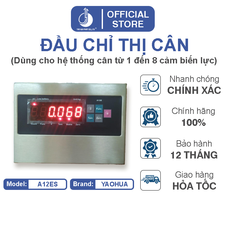 Đầu Chỉ Thị Cân Điện Tử A12ES Chống Nước
