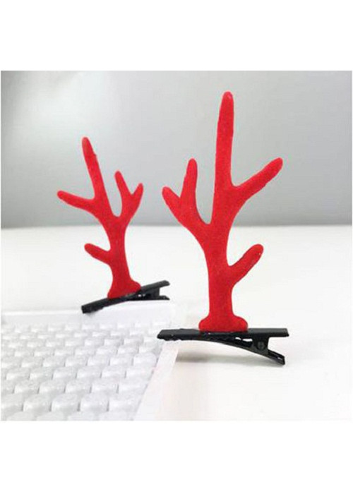 Set 2 Kẹp Tóc Noel Sừng Nai Dễ Thương Kute