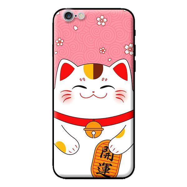 Ốp in cho iPhone 6 Plus Mèo Nền Hồng - Hàng chính hãng