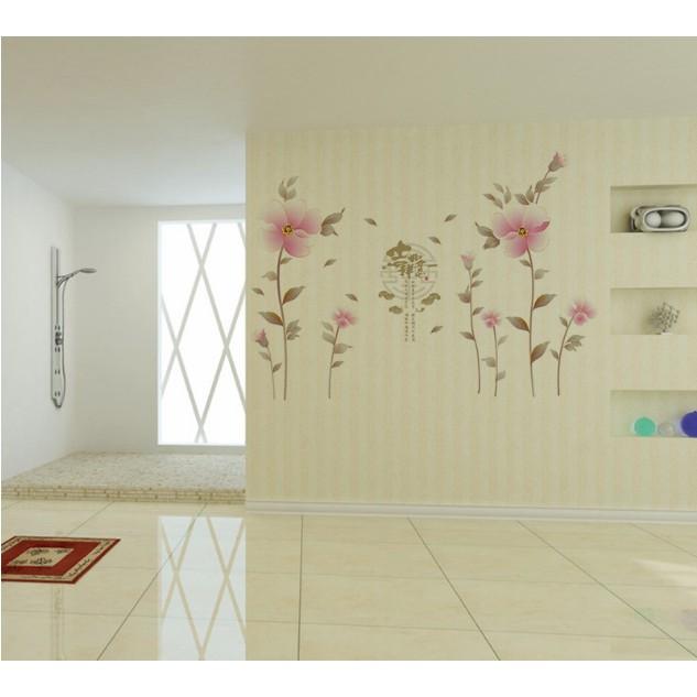 Decal trang trí Hoa Tím Nhạt cổ trang A.H
