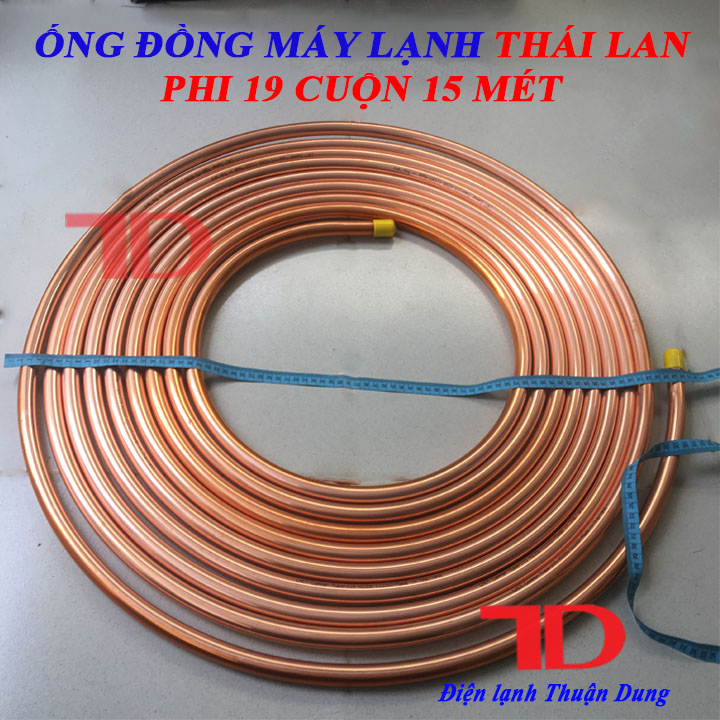 Ống đồng Máy Lạnh phi 19 Thái Lan LHCT dày 7 zem cuộn 15 mét