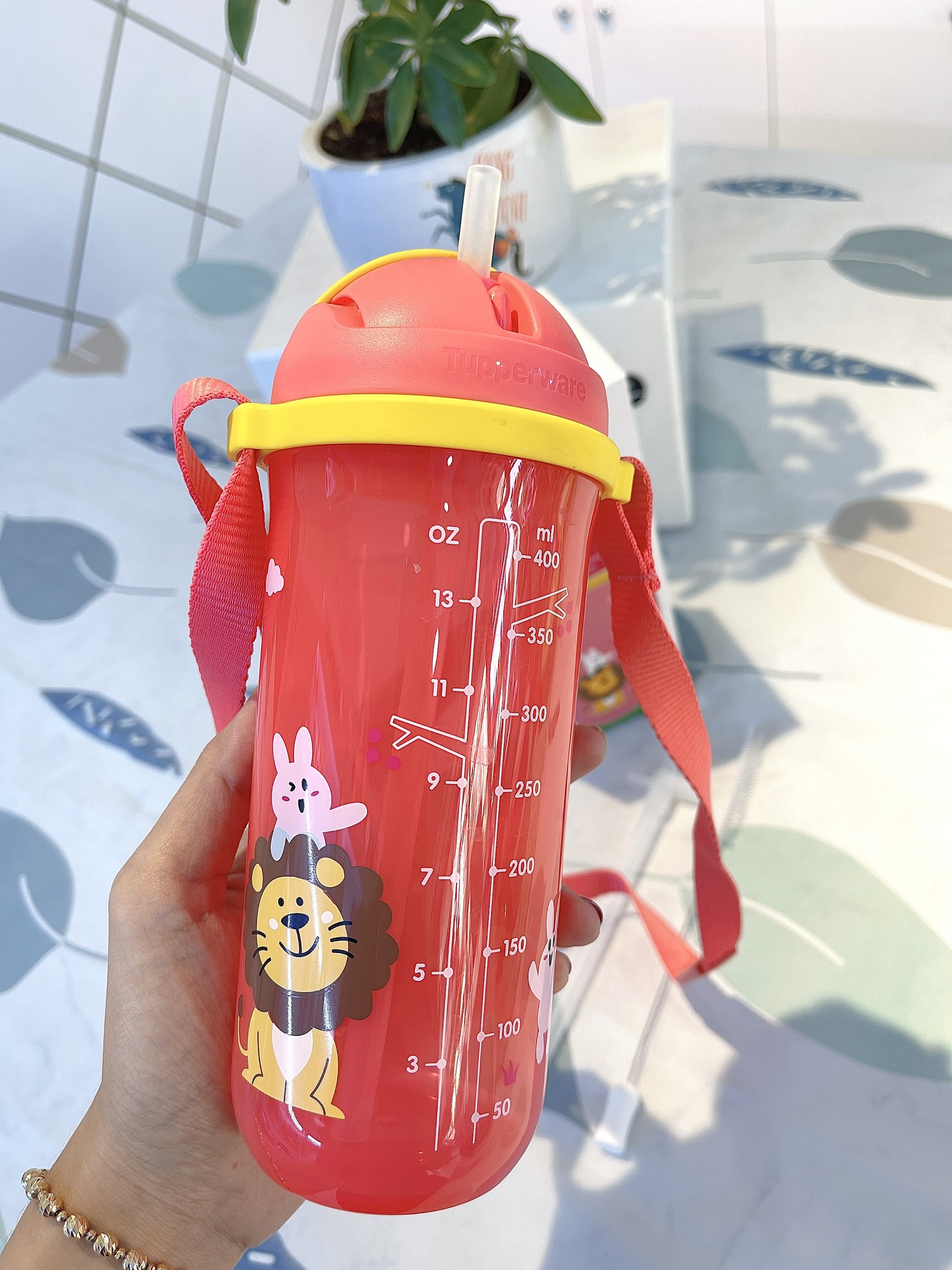 Bình Nước Tupperware Kids Printable Straw Tumbler 500ML