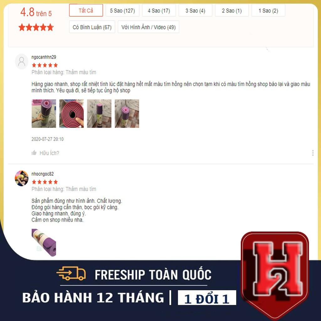 Thảm tập yoga,thảm tập Gym 2 lớp 6mm chất liệu TPE siêu bền chống trơn trượt(Tặng kèm túi)