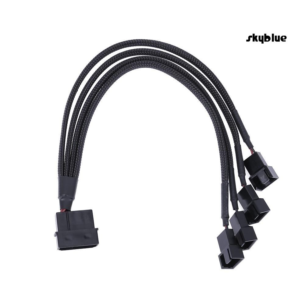 Dây cáp chia 4-Pin IDE sang 4 cổng 3-Pin dành cho quạt tản nhiệt máy tính
