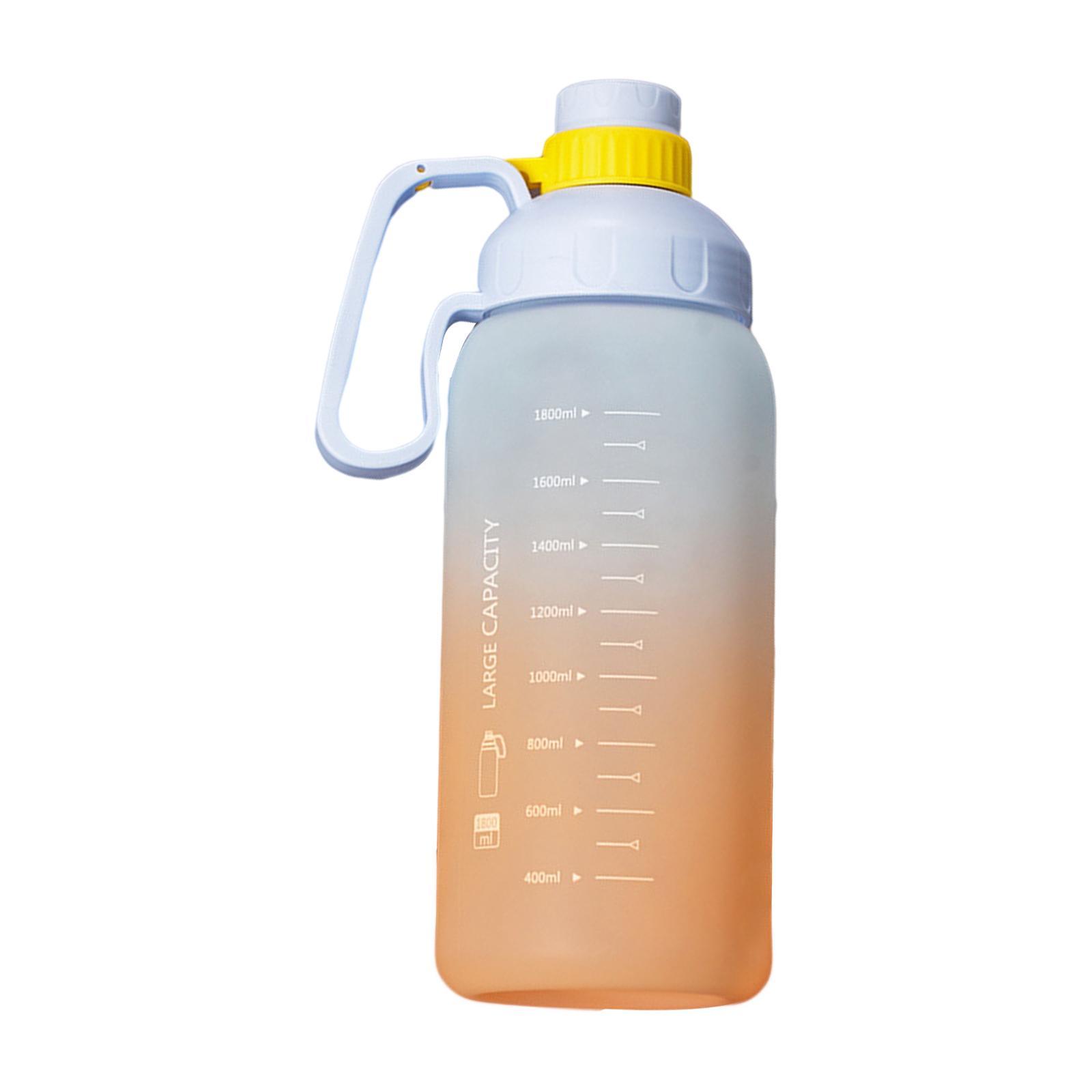 1800ML Large Capacity Reusable Motivational Water Bottle Jug Drinking Kettle for Sports Running Cycling