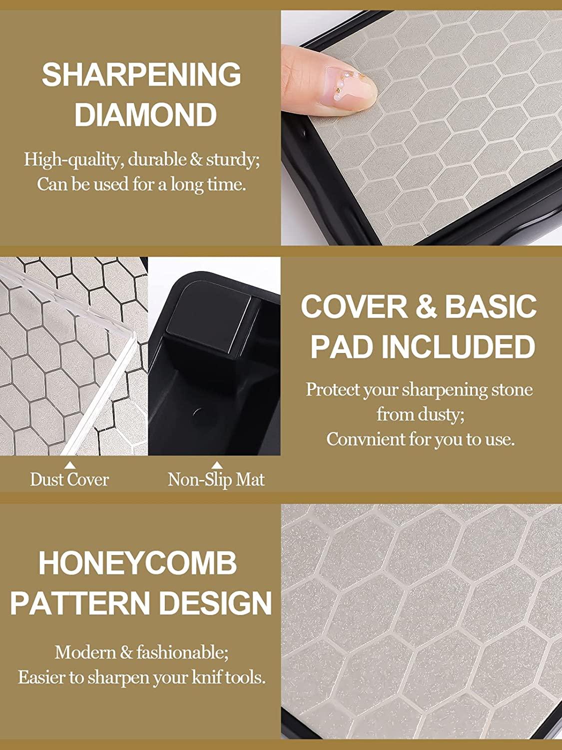 Đá Sting Kim cương đôi, dao mài dao gọt dao với Công cụ mài chân cơ sở không có công cụ mài ngoài trời -grain 600/1200