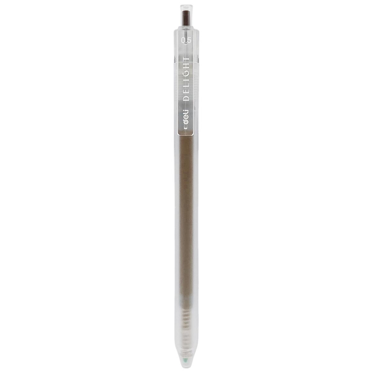 Bút Gel Delight 0.5 mm - Deli EG118-BR - Mực Nâu