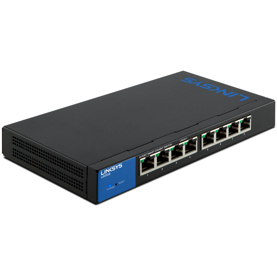 Switch Linksys LGS308-AP Smart 8-Port Business Gigabit - Hàng Chính Hãng