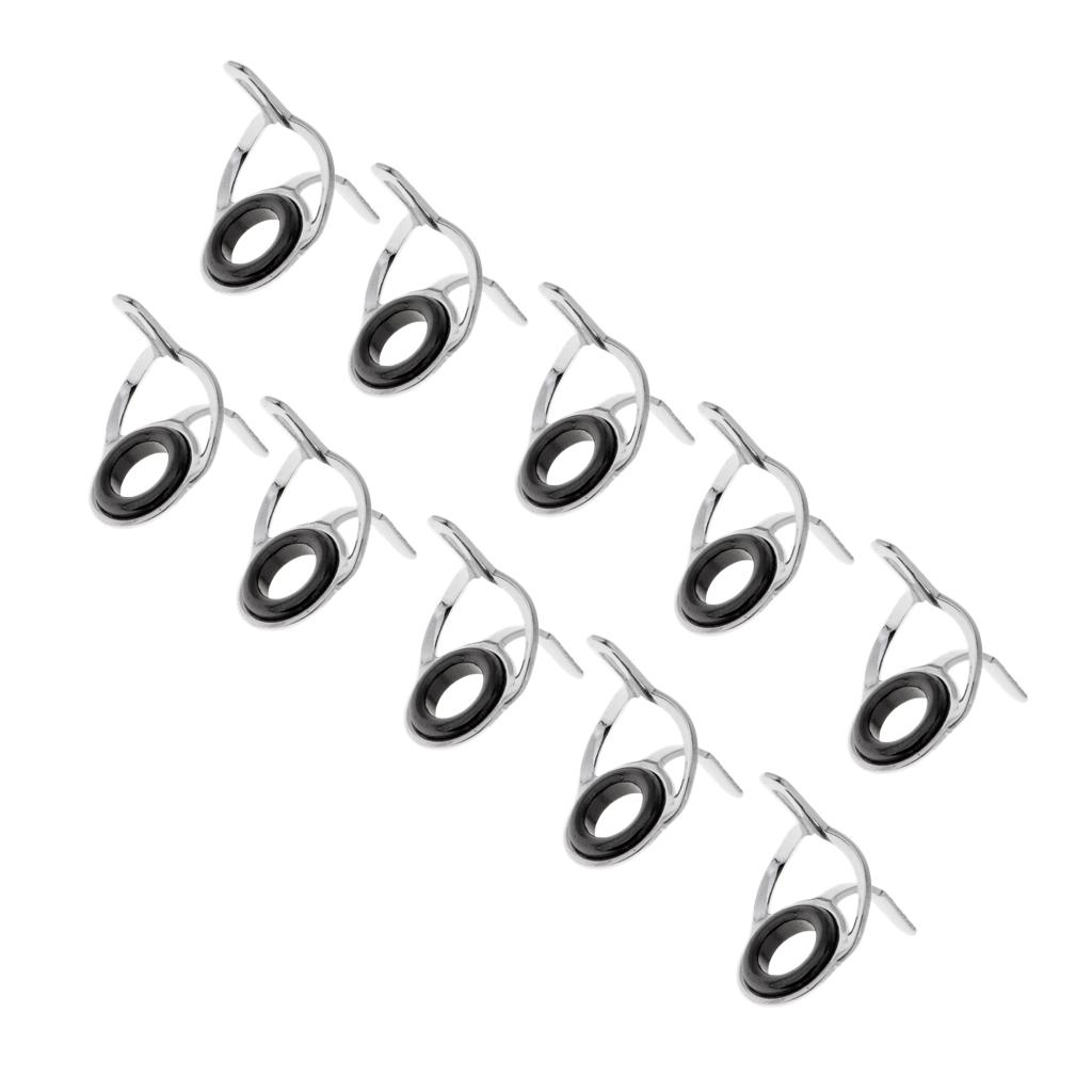 10pcs Fishing Rod Guide Eyes Ceramic Ring DIY Rod Building Component