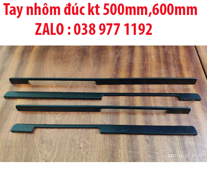 Tay nắm cửa tủ ngăn kéo nhôm đúc màu đen kích thước 500mm,600mm, tay co, tay nắm cửa tủ , tay nắm hợp kim nhôm đúc sang trọng Không có đánh giá