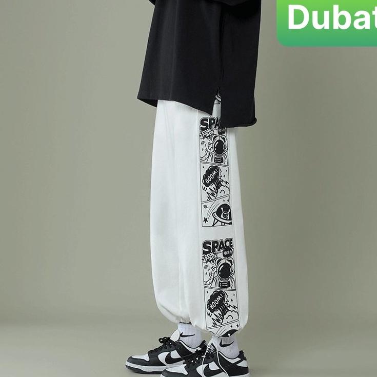 QUẦN JOGGER NAM NỮ UNISEX CHẤT NỈ DÀY DA CÁ ỐNG SUÔNG RỘNG BOOM SPACE RÚT DÂY PHONG CÁCH CAO CẤP MỚI - DUBATI FASHION