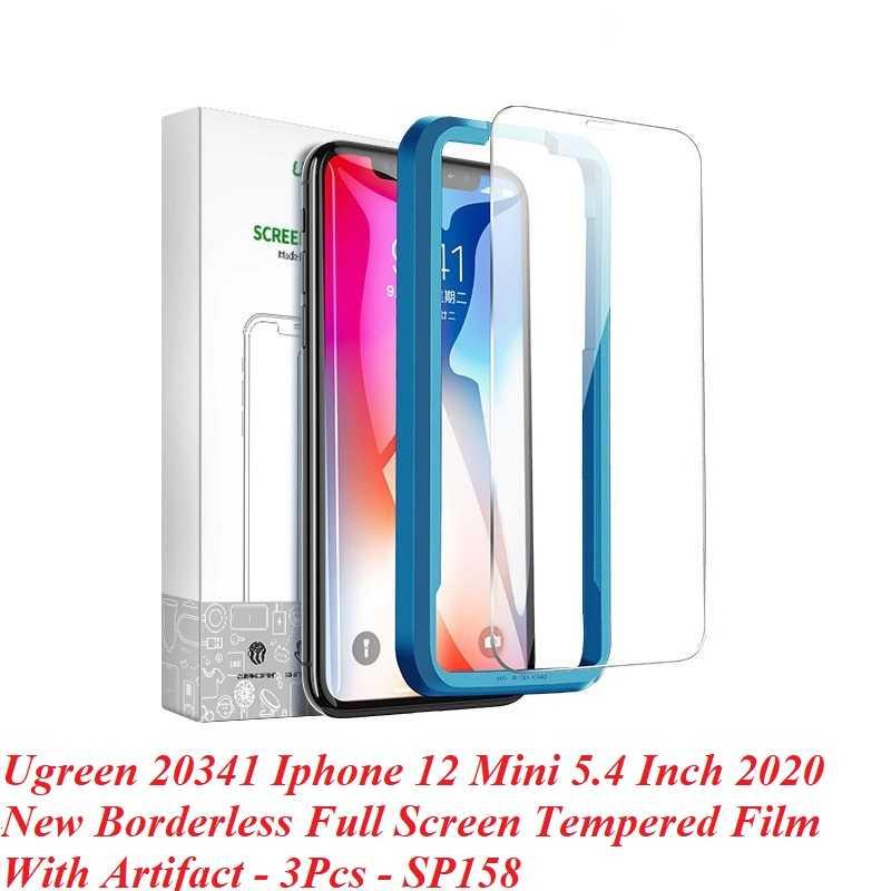 Ugreen UG20341SP158TK 3 miếng dán Iphone 12 Mini 5.4inch Trong suốt 9H cường lực bảo vệ chống rơi - HÀNG CHÍNH HÃNG