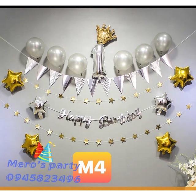 Set trang trí sinh Nhật ép kim