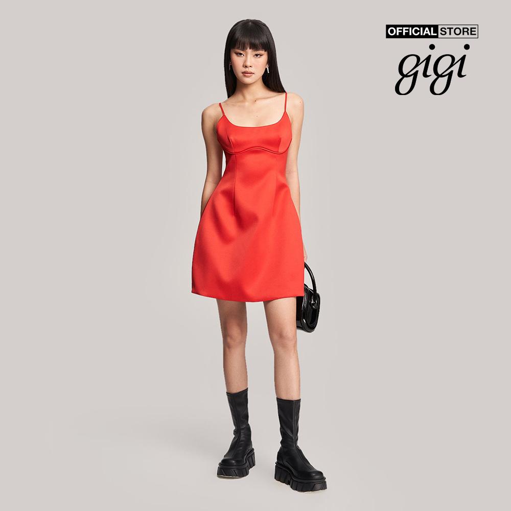 GIGI - Đầm mini hai dây hở lưng nữ tính G2101D222156