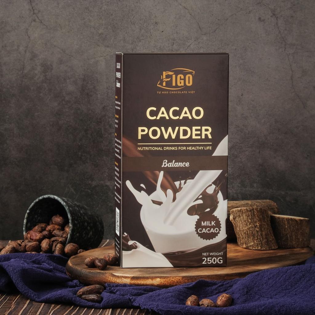 Combo 2 Hộp Bột cacao nguyên chất và Bột socola siêu ngon FIGO HỘP 250G