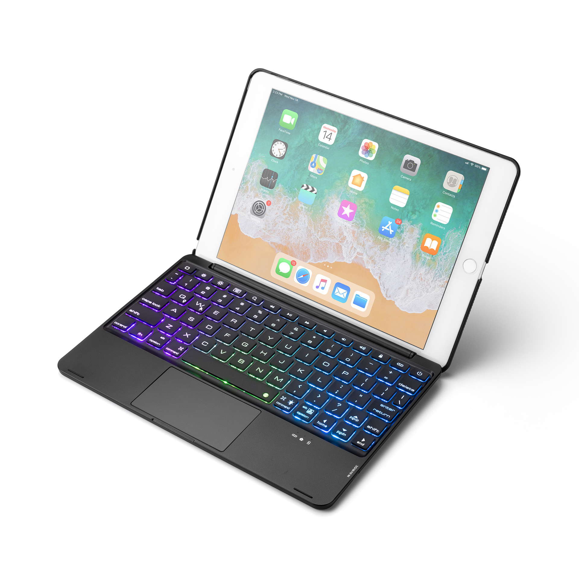 Bàn phím cho iPad màn hình 9.7 inch - 7 màu đèn cho bàn phím - Có touchpad tiện lợi - Hàng chính hãng