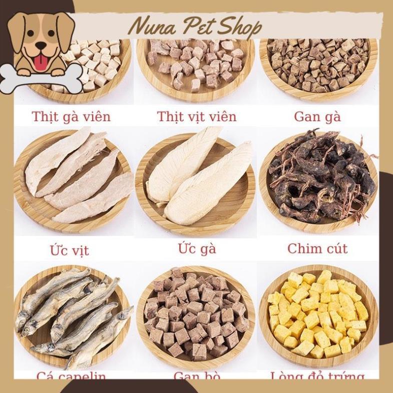 Thức ăn sấy khô cho chó mèo (Túi thức ăn đông khô hỗn hợp cho thú cưng)