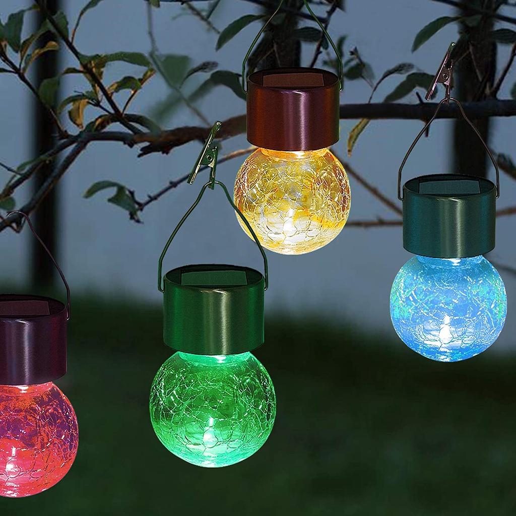 Bộ 4 Đèn LED Năng Lượng Mặt Trời Chống Thấm Nước Tiết Kiệm Năng Lượng Cho Sân Vườn