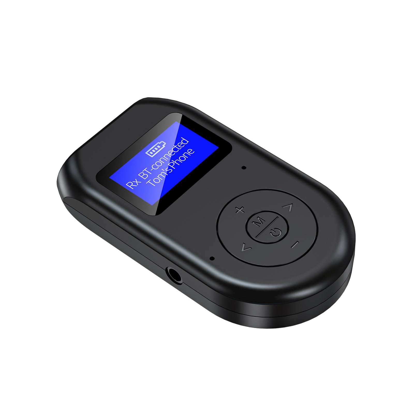 Bộ thu phát âm thanh BT-11 Bluetooth 5.0 không dây màn hình LCD 3.5mm AUX với Mic cho loa TV