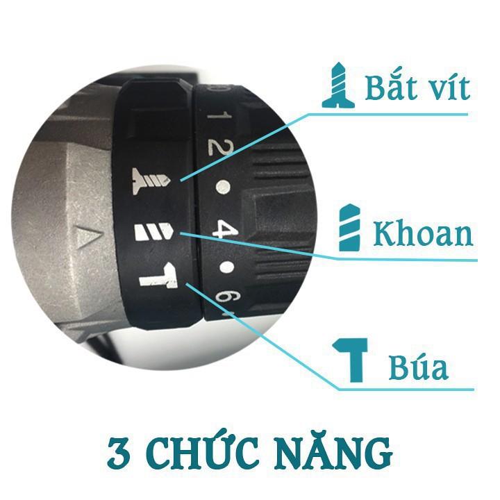 Máy khoan pin makita 36v 3 chức năng, đầu AutoLock 13 Ly