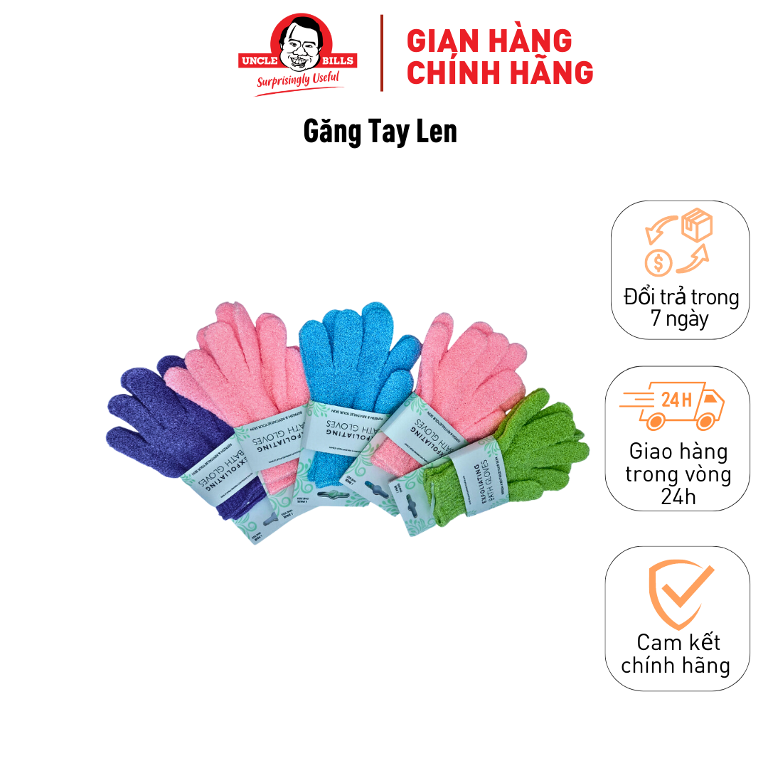 Găng Tay Tắm Uncle Bills AG0002 Tẩy Sạch Bụi Làm Sạch Da Găng Tay Tắm Cao Cấp Sạch Lỗ Chân Lông 