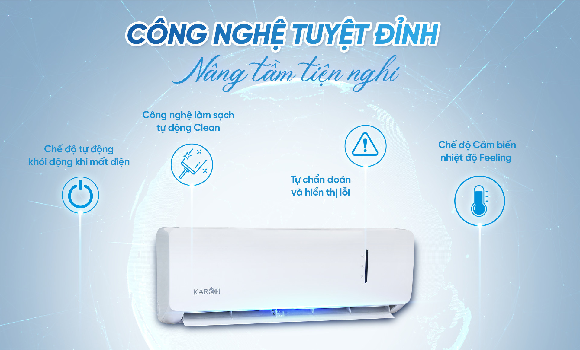 Điều Hòa Karofi KDC-WF09, 9000BTU- Hàng Chính Hãng - Giao Hàng Toàn Quốc