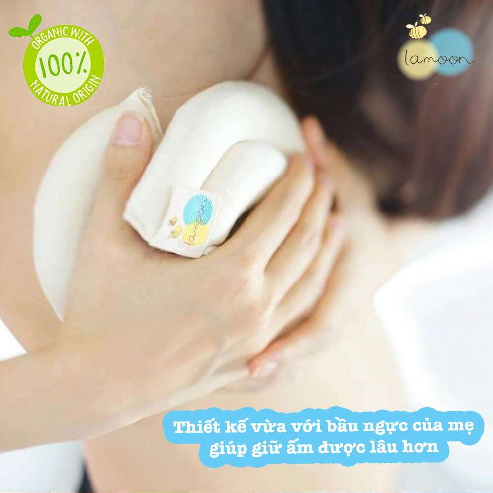 Túi Chườm Ngực Kích Sữa Từ Gạo Organic An Toàn Cho Mẹ Sau Sinh Lamoon