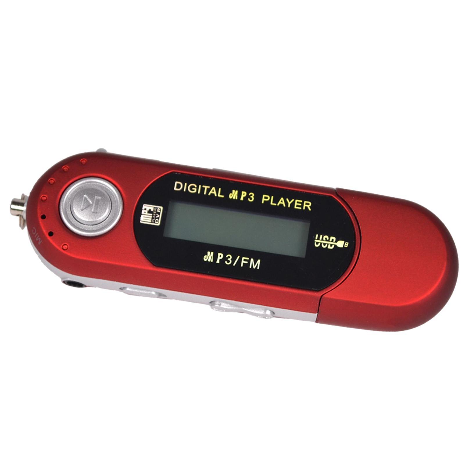 8GB USB 2.0 Flash Drive LCD MP3 Music Player With FM Radio 8G Red