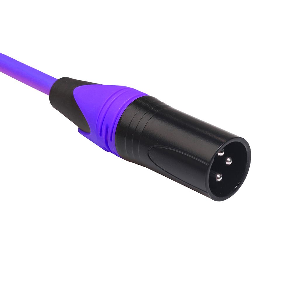 3 Pin XLR Male To XLR Female Balanced Mic Cable Wire, Purple