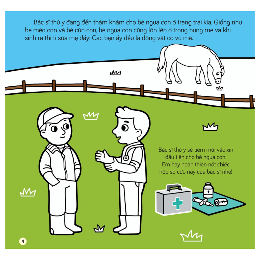 Tô Màu Khám Phá Thế Giới- Các Em Bé Động Vật