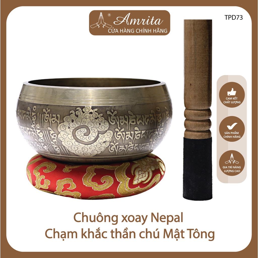 Chuông xoay Nepal- Chuông xoay tây tạng Chuông bát xoay Nepal Tây Tạng - Chuông xoay mật tông - Chuông xoay