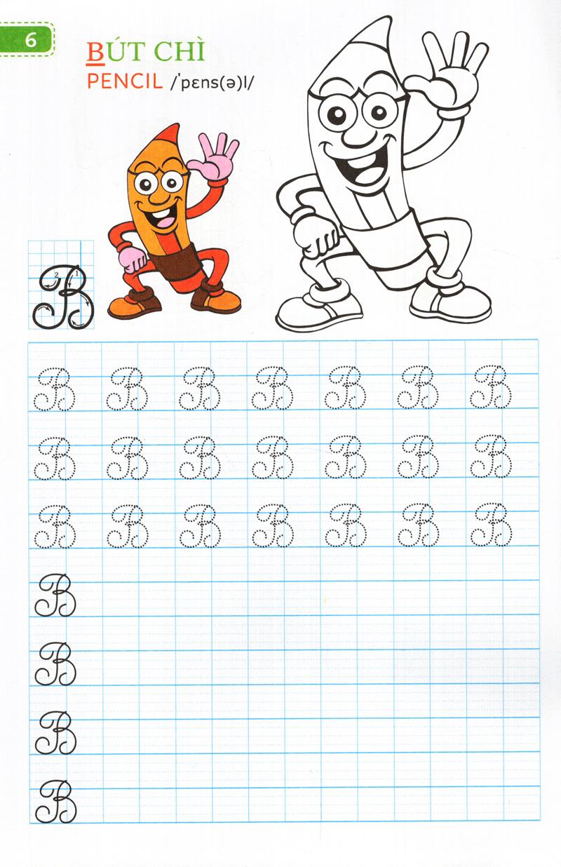 Sách Tập Viết Chữ Đẹp &amp; Tô Màu - Kiểu Chữ Hoa (Khổ Nhỏ)