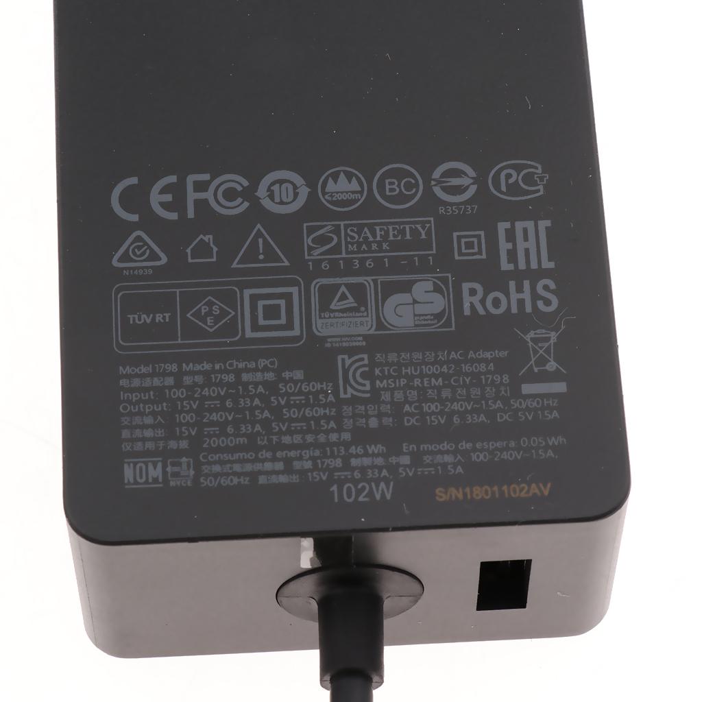 AC Power Adapter Charger for Surface Pro 3/Pro 4, EU Plug