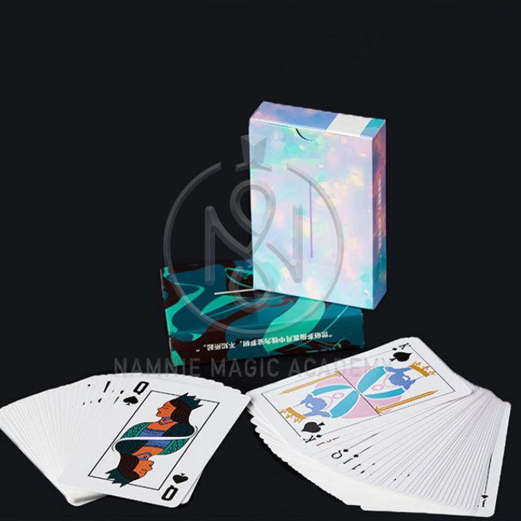 Bộ Bài Tây Phong Cách, Poker , Ảo Thuật , Gia Đình Playing Card Hologram, Tam Quốc Màu Loang Siêu Đẹp