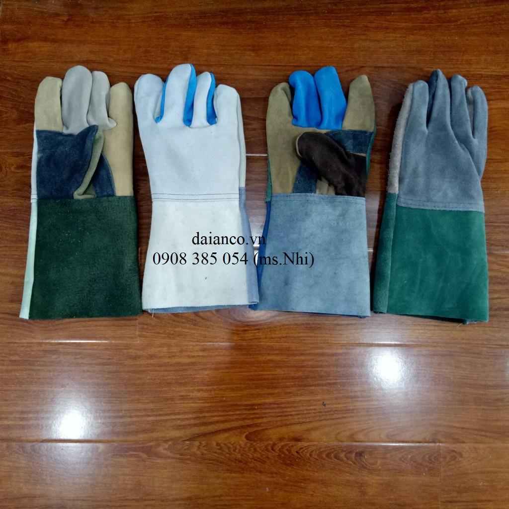 GĂNG TAY DA HÀN 1 LỚP- LOẠI DÀI TAY- CHỐNG NÓNG VÀ CHỐNG BẮT TIA LỬA- HÌNH THẬT