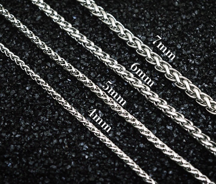 Dây Chuyền Nam Bông Dừa 3mm Thép Không Gỉ
