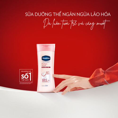 Sữa dưỡng thể ngăn ngừa lão hóa sáng da VASELINE Healthy Bright Perfect Youth 200ml