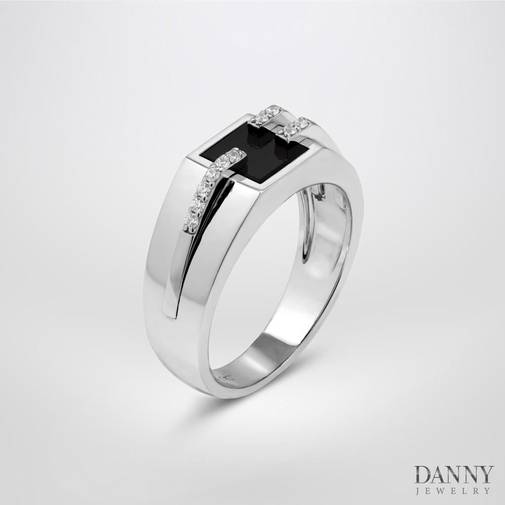 Hình ảnh Nhẫn Nam Danny Jewelry Bạc 925 Đính Đá Onyx Xi Rhodium SP7225100023